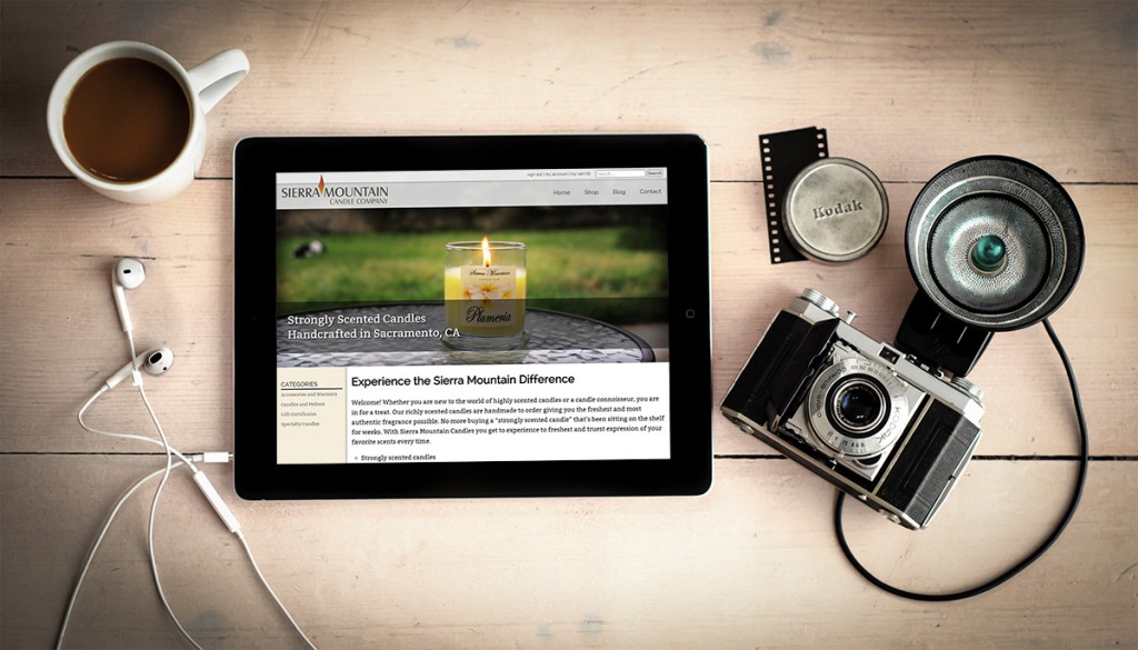 New Sierra Mountain Candle Co Website Design